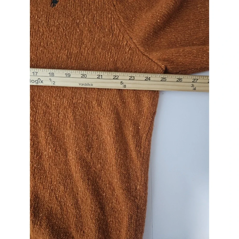 Polo Ralph Lauren Men's Wool Nylon Blend Crew Neck Sweater Orange 2XL